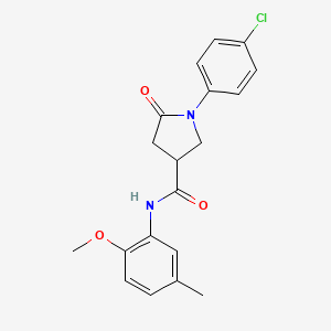 1-(4-chlorophenyl)-N-(2-methoxy-5-methylphenyl)-5-oxopyrrolidine-3-carboxamide