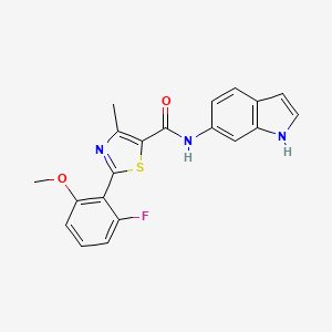 2-(2-fluoro-6-methoxyphenyl)-N-(1H-indol-6-yl)-4-methyl-1,3-thiazole-5-carboxamide