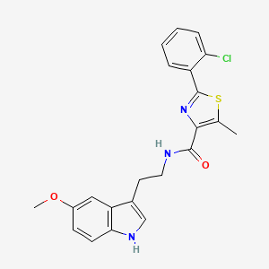 molecular formula C22H20ClN3O2S B14959289 2-(2-chlorophenyl)-N-[2-(5-methoxy-1H-indol-3-yl)ethyl]-5-methyl-1,3-thiazole-4-carboxamide 