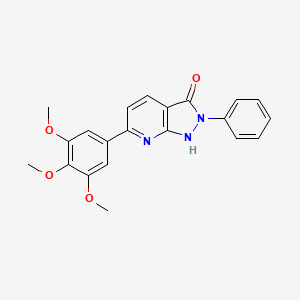 molecular formula C21H19N3O4 B14959295 2-phenyl-6-(3,4,5-trimethoxyphenyl)-1,2-dihydro-3H-pyrazolo[3,4-b]pyridin-3-one 