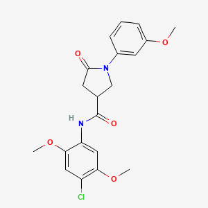 molecular formula C20H21ClN2O5 B14959308 N-(4-chloro-2,5-dimethoxyphenyl)-1-(3-methoxyphenyl)-5-oxopyrrolidine-3-carboxamide 