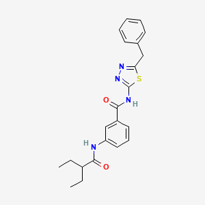 molecular formula C22H24N4O2S B14959311 N-(5-benzyl-1,3,4-thiadiazol-2-yl)-3-[(2-ethylbutanoyl)amino]benzamide 