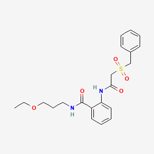 2-{[(benzylsulfonyl)acetyl]amino}-N-(3-ethoxypropyl)benzamide