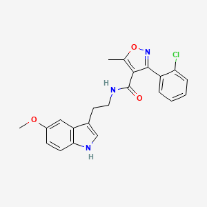 3-(2-chlorophenyl)-N-[2-(5-methoxy-1H-indol-3-yl)ethyl]-5-methyl-1,2-oxazole-4-carboxamide