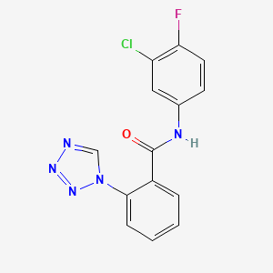 molecular formula C14H9ClFN5O B14959344 N-(3-chloro-4-fluorophenyl)-2-(1H-tetrazol-1-yl)benzamide 