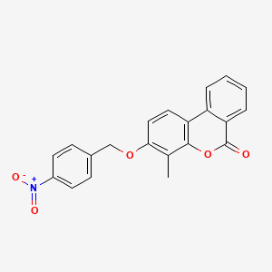 molecular formula C21H15NO5 B14959352 4-methyl-3-[(4-nitrobenzyl)oxy]-6H-benzo[c]chromen-6-one 