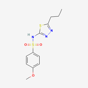 4-methoxy-N-(5-propyl-1,3,4-thiadiazol-2-yl)benzenesulfonamide