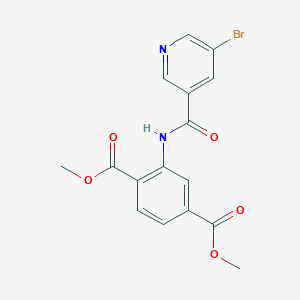 molecular formula C16H13BrN2O5 B14959362 Dimethyl 2-{[(5-bromo-3-pyridyl)carbonyl]amino}terephthalate 