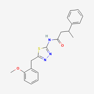 molecular formula C20H21N3O2S B14959365 N-[5-(2-methoxybenzyl)-1,3,4-thiadiazol-2-yl]-3-phenylbutanamide 