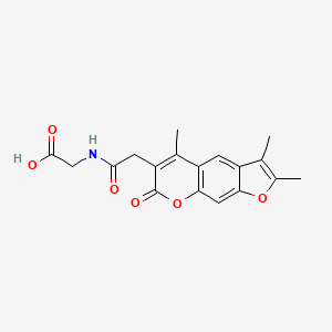 molecular formula C18H17NO6 B14959369 N-[(2,3,5-trimethyl-7-oxo-7H-furo[3,2-g]chromen-6-yl)acetyl]glycine 