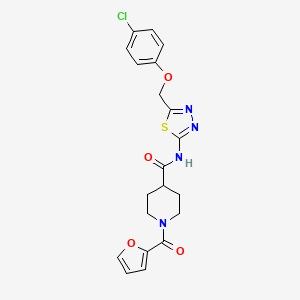 N-{5-[(4-Chlorophenoxy)methyl]-1,3,4-thiadiazol-2-YL}-1-(furan-2-carbonyl)piperidine-4-carboxamide