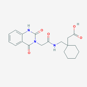 [1-({[(2,4-dioxo-1,4-dihydroquinazolin-3(2H)-yl)acetyl]amino}methyl)cyclohexyl]acetic acid