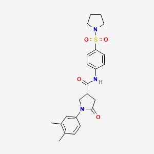 1-(3,4-dimethylphenyl)-5-oxo-N-[4-(pyrrolidin-1-ylsulfonyl)phenyl]pyrrolidine-3-carboxamide