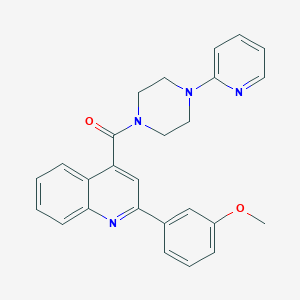 [2-(3-Methoxyphenyl)-4-quinolyl][4-(2-pyridyl)piperazino]methanone