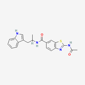 2-(acetylamino)-N~6~-[2-(1H-indol-3-yl)-1-methylethyl]-1,3-benzothiazole-6-carboxamide