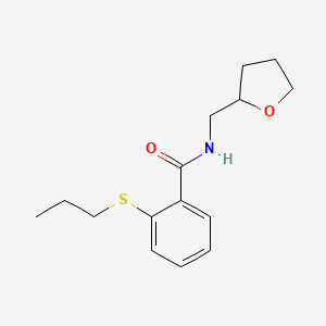 2-(propylsulfanyl)-N-(tetrahydrofuran-2-ylmethyl)benzamide