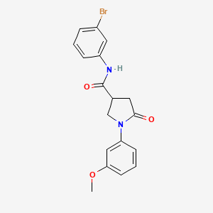 molecular formula C18H17BrN2O3 B14959512 N-(3-bromophenyl)-1-(3-methoxyphenyl)-5-oxopyrrolidine-3-carboxamide 