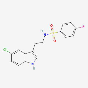 N-[2-(5-chloro-1H-indol-3-yl)ethyl]-4-fluorobenzenesulfonamide