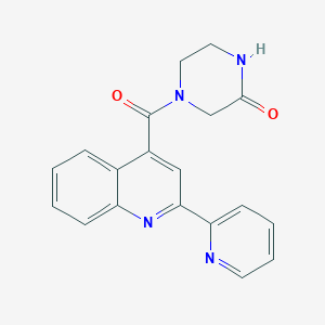 4-{[2-(Pyridin-2-yl)quinolin-4-yl]carbonyl}piperazin-2-one