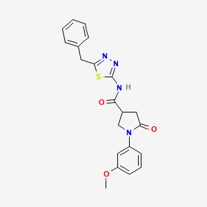 N-(5-benzyl-1,3,4-thiadiazol-2-yl)-1-(3-methoxyphenyl)-5-oxopyrrolidine-3-carboxamide