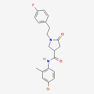 N-(4-bromo-2-methylphenyl)-1-[2-(4-fluorophenyl)ethyl]-5-oxopyrrolidine-3-carboxamide