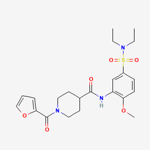 N-[5-(diethylsulfamoyl)-2-methoxyphenyl]-1-(furan-2-ylcarbonyl)piperidine-4-carboxamide