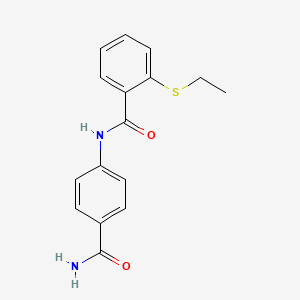 molecular formula C16H16N2O2S B14959575 N-(4-carbamoylphenyl)-2-(ethylsulfanyl)benzamide 