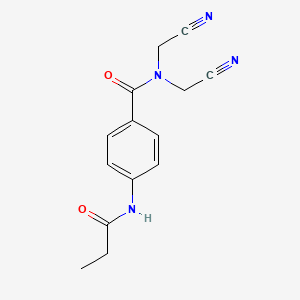 N,N-bis(cyanomethyl)-4-(propanoylamino)benzamide