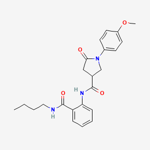 N-[2-(butylcarbamoyl)phenyl]-1-(4-methoxyphenyl)-5-oxopyrrolidine-3-carboxamide