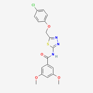 N-{5-[(4-chlorophenoxy)methyl]-1,3,4-thiadiazol-2-yl}-3,5-dimethoxybenzamide