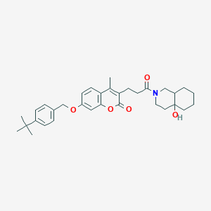 7-[(4-tert-butylbenzyl)oxy]-3-[3-(4a-hydroxyoctahydroisoquinolin-2(1H)-yl)-3-oxopropyl]-4-methyl-2H-chromen-2-one