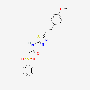 N-{5-[2-(4-methoxyphenyl)ethyl]-1,3,4-thiadiazol-2-yl}-2-[(4-methylphenyl)sulfonyl]acetamide