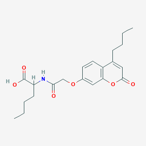 molecular formula C21H27NO6 B14959629 N-{[(4-butyl-2-oxo-2H-chromen-7-yl)oxy]acetyl}norleucine 