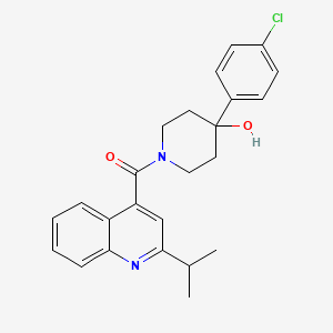 [4-(4-Chlorophenyl)-4-hydroxypiperidino](2-isopropyl-4-quinolyl)methanone