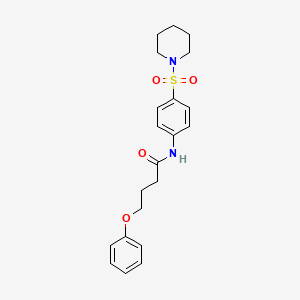 molecular formula C21H26N2O4S B14959640 4-phenoxy-N-[4-(piperidin-1-ylsulfonyl)phenyl]butanamide 