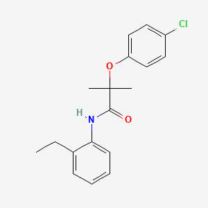 molecular formula C18H20ClNO2 B14959650 2-(4-chlorophenoxy)-N-(2-ethylphenyl)-2-methylpropanamide 