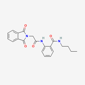 molecular formula C21H21N3O4 B14959657 N-butyl-2-{[(1,3-dioxo-1,3-dihydro-2H-isoindol-2-yl)acetyl]amino}benzamide 