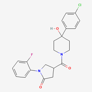 4-{[4-(4-Chlorophenyl)-4-hydroxypiperidino]carbonyl}-1-(2-fluorophenyl)-2-pyrrolidinone