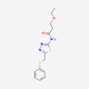 3-ethoxy-N-{5-[(phenylsulfanyl)methyl]-1,3,4-thiadiazol-2-yl}propanamide