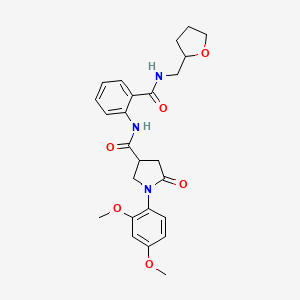 molecular formula C25H29N3O6 B14959679 1-(2,4-dimethoxyphenyl)-5-oxo-N-{2-[(tetrahydrofuran-2-ylmethyl)carbamoyl]phenyl}pyrrolidine-3-carboxamide 