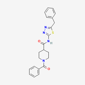 molecular formula C22H22N4O2S B14959684 1-benzoyl-N-(5-benzyl-1,3,4-thiadiazol-2-yl)piperidine-4-carboxamide 