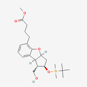 Methyl 4-((1S,2R,3aS,8bS)-2-((tert-butyldimethylsilyl)oxy)-1-(hydroxymethyl)-2,3,3a,8b-tetrahydro-1H-cyclopenta[b]benzofuran-5-yl)butanoate