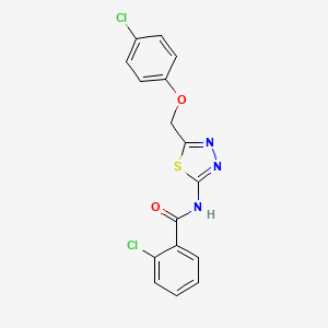 2-chloro-N-{5-[(4-chlorophenoxy)methyl]-1,3,4-thiadiazol-2-yl}benzamide