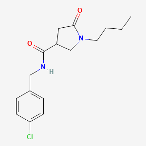 1-butyl-N-(4-chlorobenzyl)-5-oxopyrrolidine-3-carboxamide