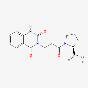 1-[3-(2,4-dioxo-1,4-dihydroquinazolin-3(2H)-yl)propanoyl]-L-proline