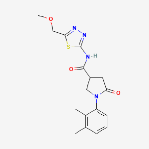 molecular formula C17H20N4O3S B14959707 1-(2,3-dimethylphenyl)-N-[5-(methoxymethyl)-1,3,4-thiadiazol-2-yl]-5-oxopyrrolidine-3-carboxamide 