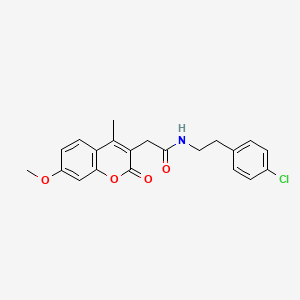 N-[2-(4-chlorophenyl)ethyl]-2-(7-methoxy-4-methyl-2-oxo-2H-chromen-3-yl)acetamide