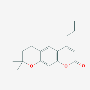 8,8-dimethyl-4-propyl-7,8-dihydro-2H,6H-pyrano[3,2-g]chromen-2-one