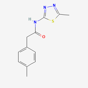 molecular formula C12H13N3OS B14959734 2-(4-methylphenyl)-N-(5-methyl-1,3,4-thiadiazol-2-yl)acetamide 