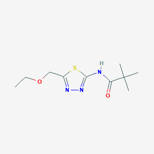 N-[5-(ethoxymethyl)-1,3,4-thiadiazol-2-yl]-2,2-dimethylpropanamide